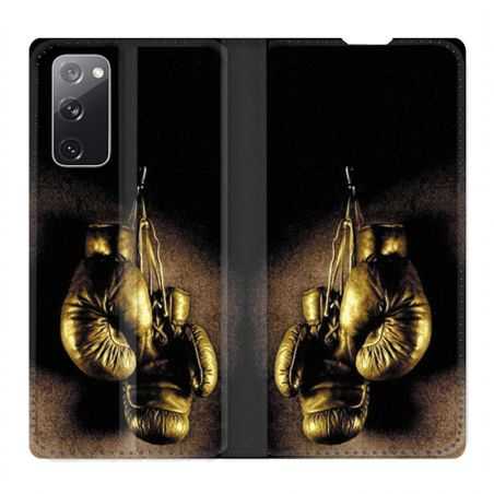 Housse Cuir Portefeuille Pour Samsung Galaxy S20 FE / S20FE Boxe Gant Vintage