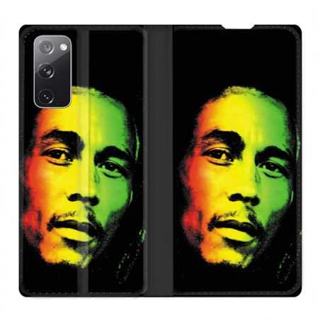 Housse Cuir Portefeuille Pour Samsung Galaxy S20 FE / S20FE Bob Marley 2