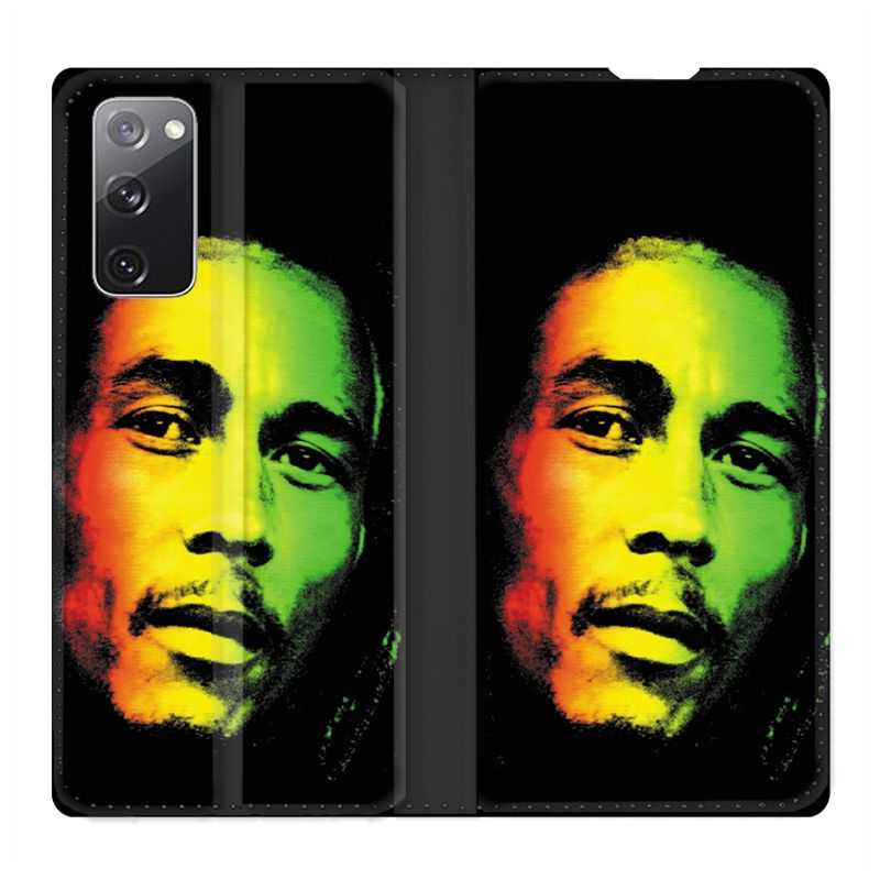 Housse Cuir Portefeuille Pour Samsung Galaxy S20 FE / S20FE Bob Marley 2