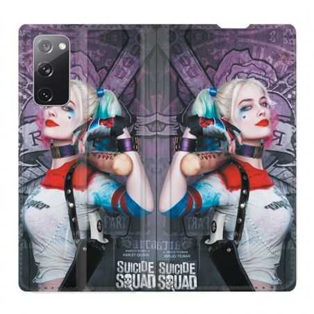 Housse Cuir Portefeuille Pour Samsung Galaxy S20 FE / S20FE Harley Quinn Batte