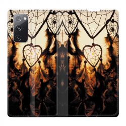 Housse Cuir Portefeuille Pour Samsung Galaxy S20 FE / S20FE Attrape Reve Noir