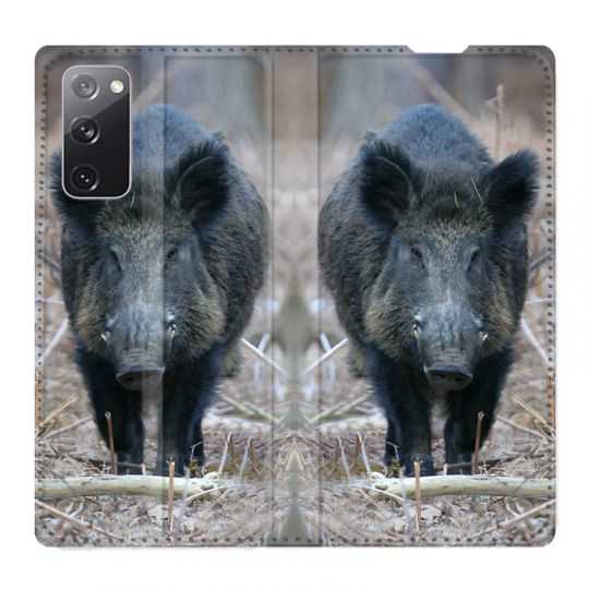 Housse Cuir Portefeuille Pour Samsung Galaxy S20 FE / S20FE Sanglier Pin