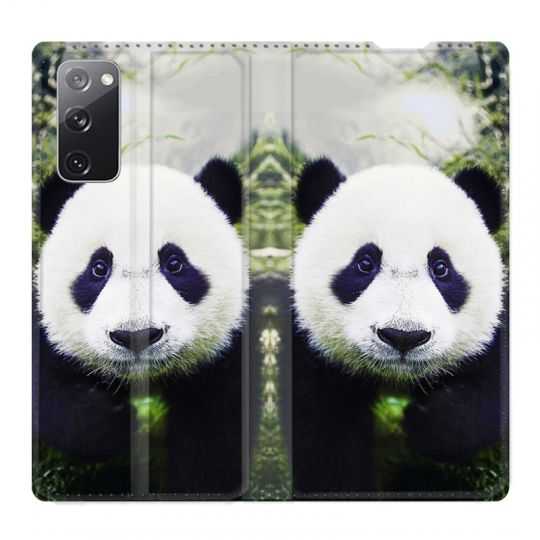 Housse Cuir Portefeuille Pour Samsung Galaxy S20 FE / S20FE Panda Color