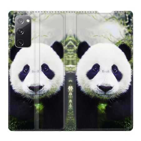 Housse Cuir Portefeuille Pour Samsung Galaxy S20 FE / S20FE Panda Color
