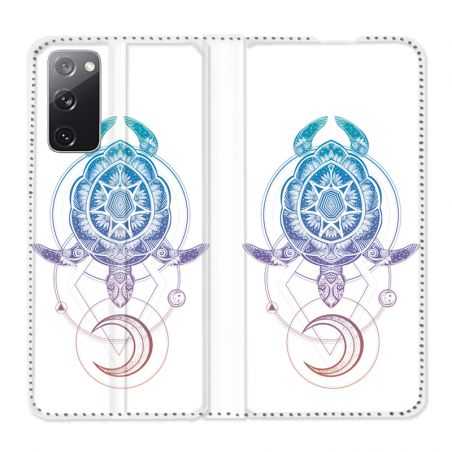 Housse Cuir Portefeuille Pour Samsung Galaxy S20 FE / S20FE Animaux Maori Tortue Color