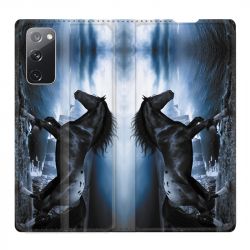 Housse Cuir Portefeuille Pour Samsung Galaxy S20 FE / S20FE Cheval Noir