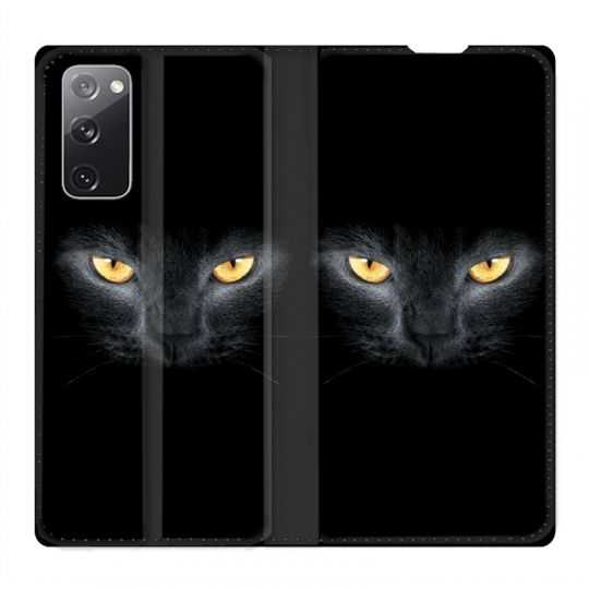 Housse Cuir Portefeuille Pour Samsung Galaxy S20 FE / S20FE Chat Noir