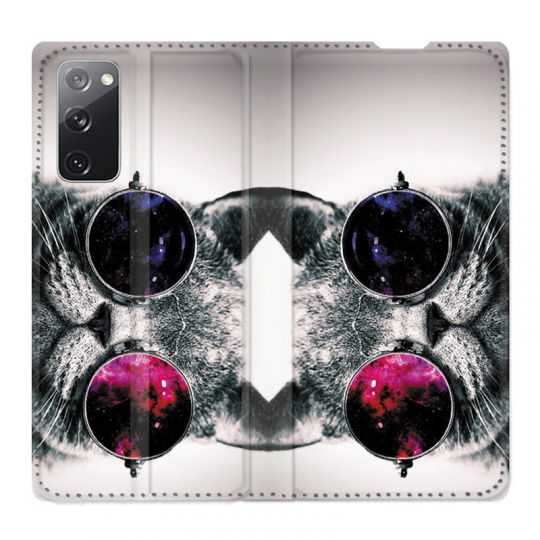 Housse Cuir Portefeuille Pour Samsung Galaxy S20 FE / S20FE Chat Fashion