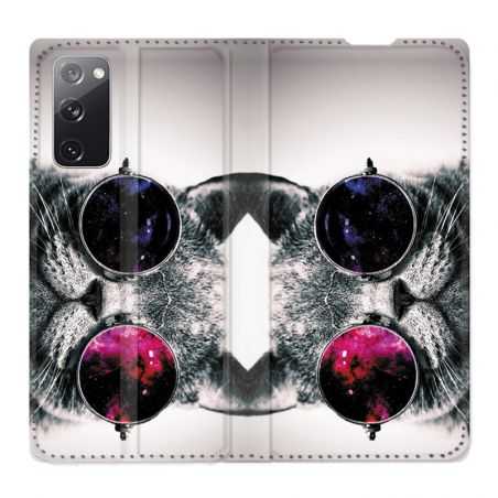 Housse Cuir Portefeuille Pour Samsung Galaxy S20 FE / S20FE Chat Fashion