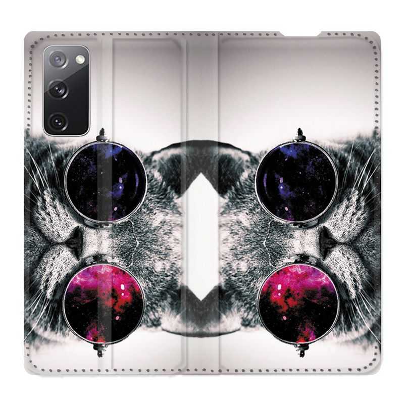 Housse Cuir Portefeuille Pour Samsung Galaxy S20 FE / S20FE Chat Fashion