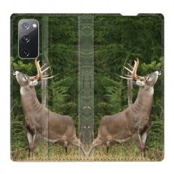 Housse Cuir Portefeuille Pour Samsung Galaxy S20 FE / S20FE Cerf
