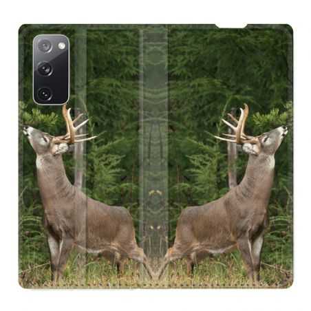 Housse Cuir Portefeuille Pour Samsung Galaxy S20 FE / S20FE Cerf