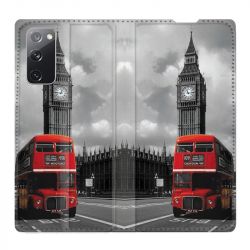 Housse Cuir Portefeuille Pour Samsung Galaxy S20 FE / S20FE Angleterre London Bus