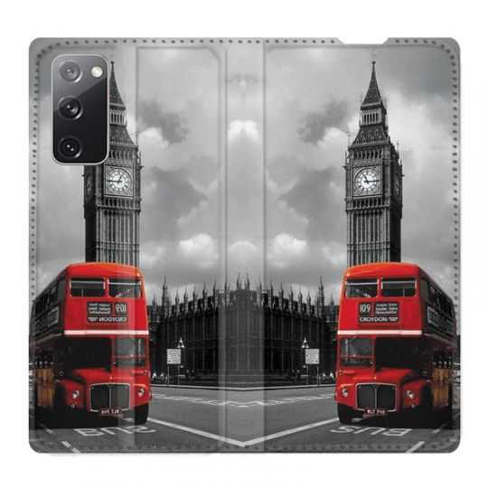 Housse Cuir Portefeuille Pour Samsung Galaxy S20 FE / S20FE Angleterre London Bus