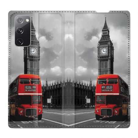 Housse Cuir Portefeuille Pour Samsung Galaxy S20 FE / S20FE Angleterre London Bus