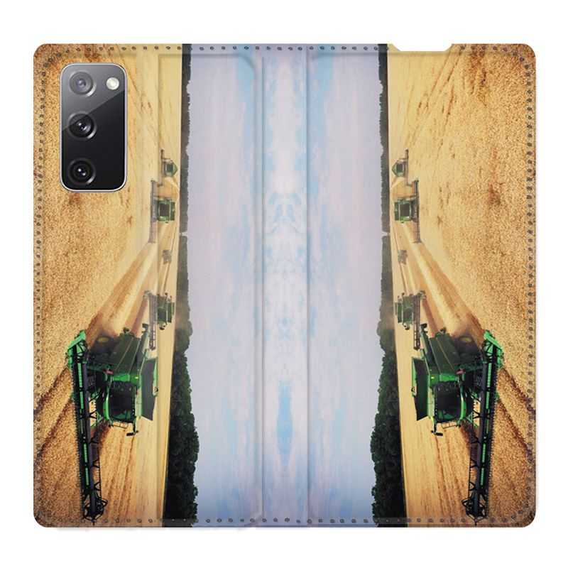 Housse Cuir Portefeuille Pour Samsung Galaxy S20 FE / S20FE Agriculture Moissonneuse