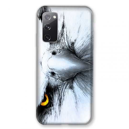 Coque Pour Samsung Galaxy S20 FE / S20FE Aigle Royal Blanc