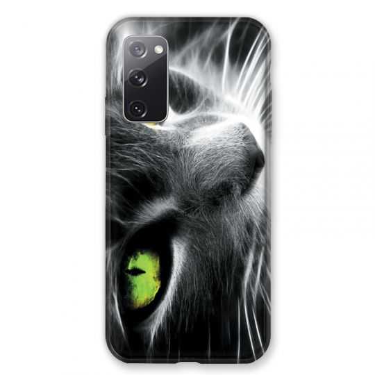 Coque Pour Samsung Galaxy S20 FE / S20FE Chat Vert