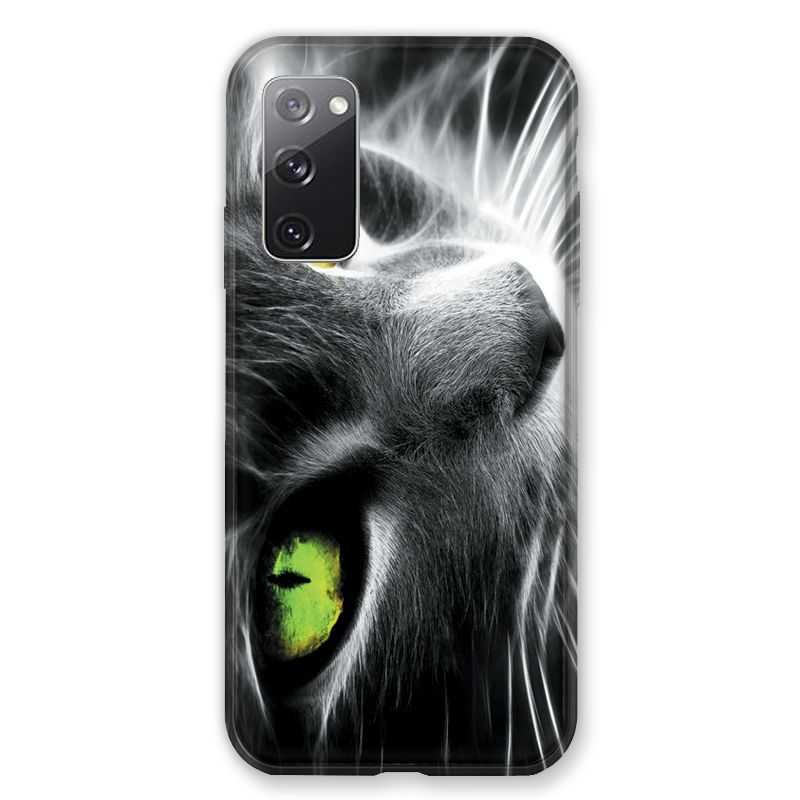 Coque Pour Samsung Galaxy S20 FE / S20FE Chat Vert