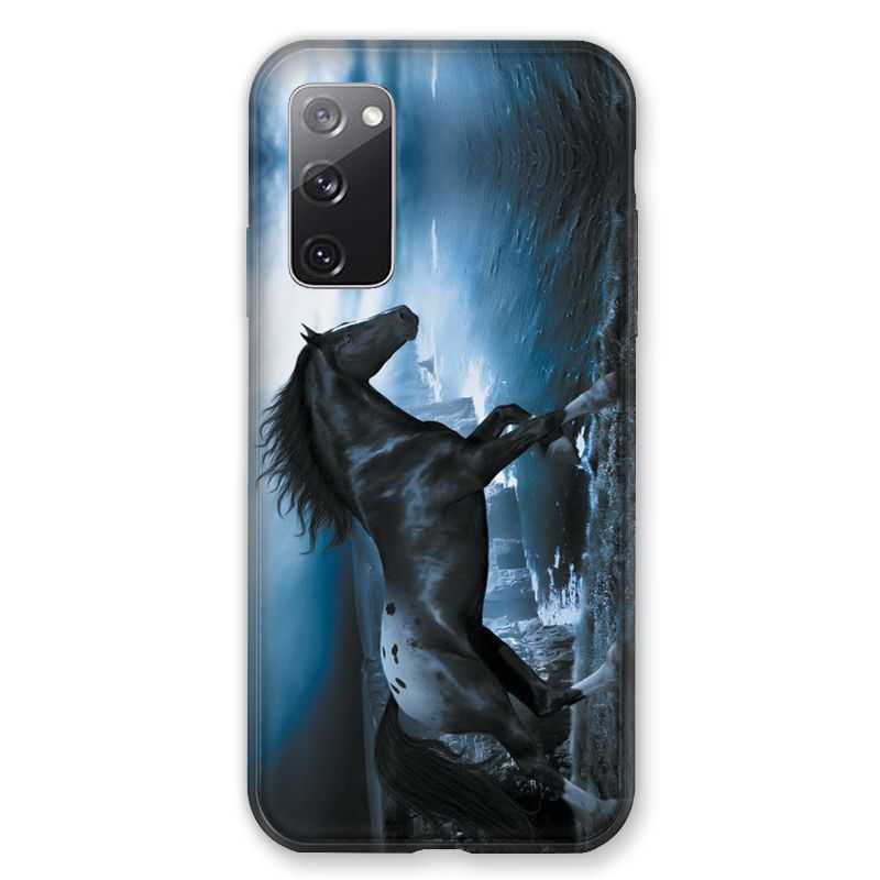 Coque Pour Samsung Galaxy S20 FE / S20FE Cheval Noir