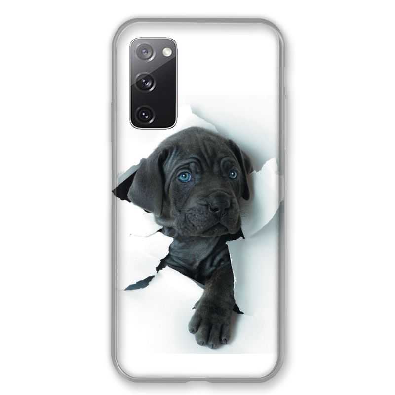 Coque Pour Samsung Galaxy S20 FE / S20FE Chien Noir