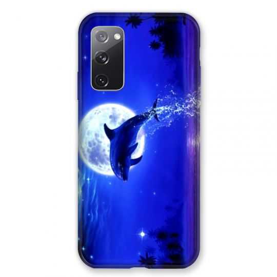 Coque Pour Samsung Galaxy S20 FE / S20FE Dauphin Lune