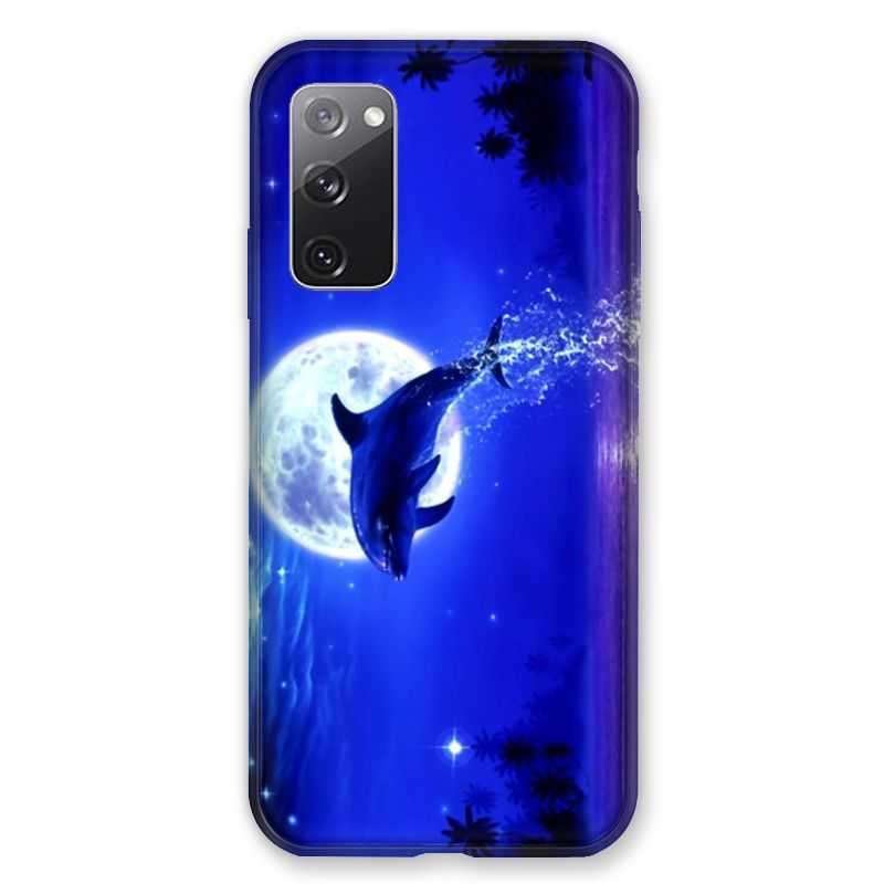 Coque Pour Samsung Galaxy S20 FE / S20FE Dauphin Lune