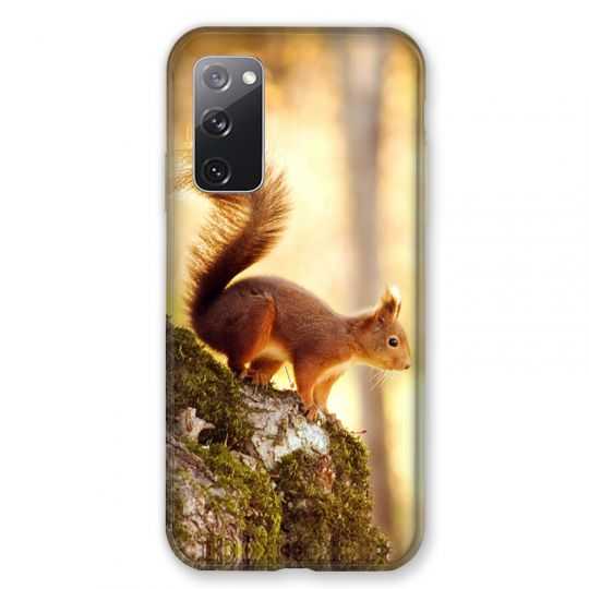 Coque Pour Samsung Galaxy S20 FE / S20FE Ecureuil Bois