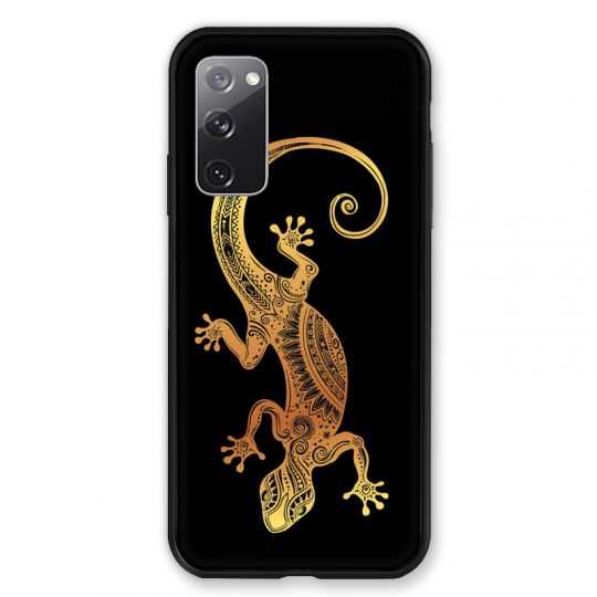 Coque Pour Samsung Galaxy S20 FE / S20FE Animaux Maori Lezard Noir