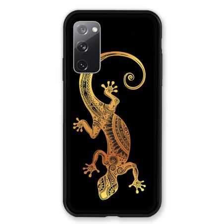 Coque Pour Samsung Galaxy S20 FE / S20FE Animaux Maori Lezard Noir