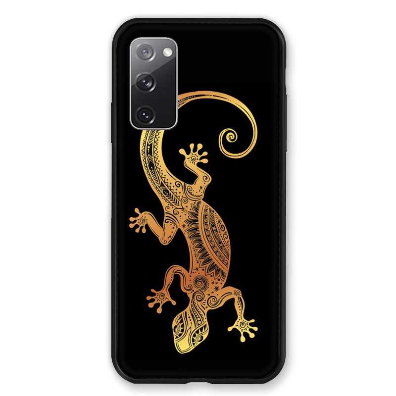 Coque Pour Samsung Galaxy S20 FE / S20FE Animaux Maori Lezard Noir