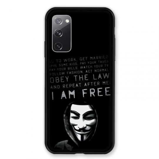 Coque Pour Samsung Galaxy S20 FE / S20FE Anonymous I am free