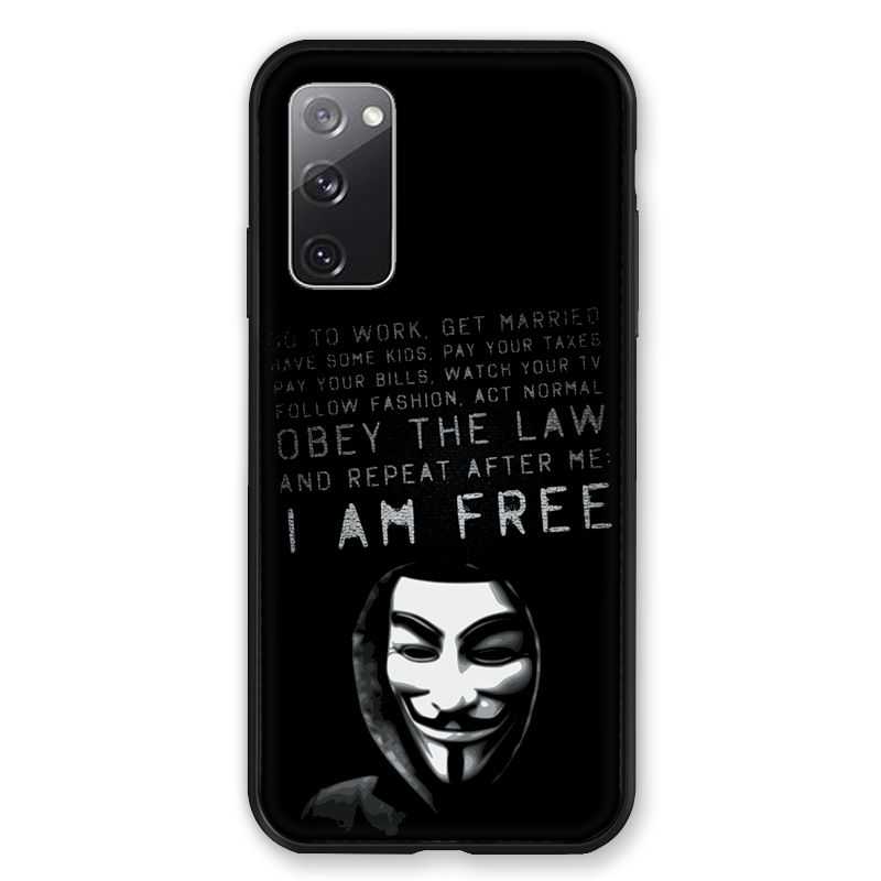Coque Pour Samsung Galaxy S20 FE / S20FE Anonymous I am free