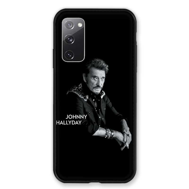 Coque Pour Samsung Galaxy S20 FE / S20FE Johnny Hallyday Noir