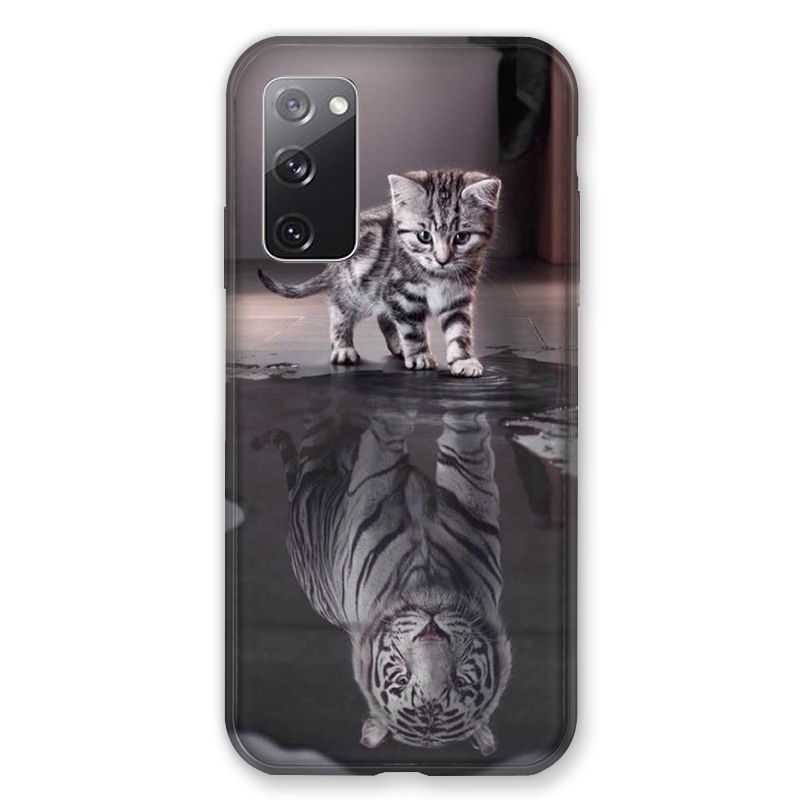 Coque Pour Samsung Galaxy S20 FE / S20FE Chat Reflet