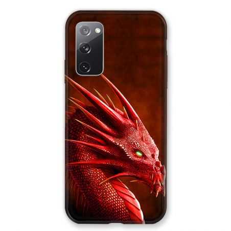 Coque Pour Samsung Galaxy S20 FE / S20FE Dragon Rouge