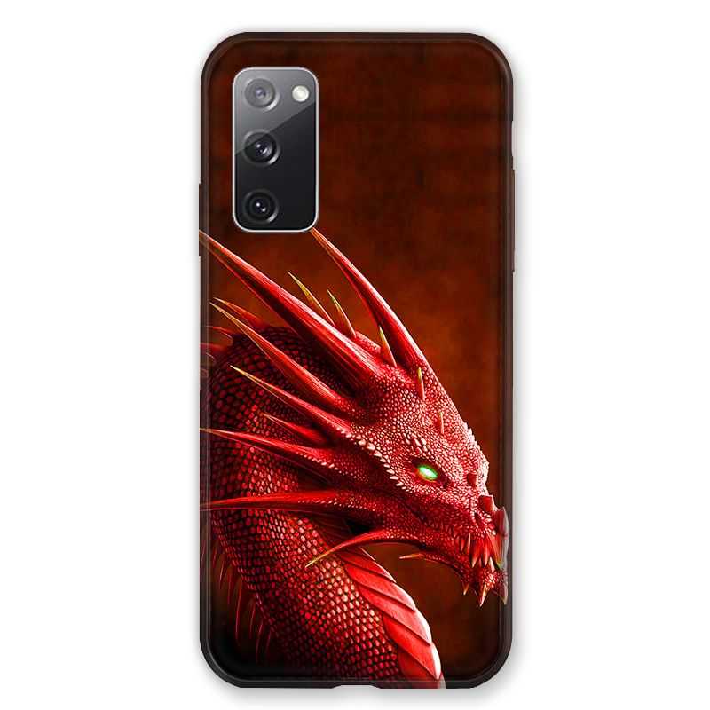 Coque Pour Samsung Galaxy S20 FE / S20FE Dragon Rouge