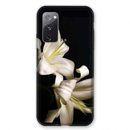 Coque Pour Samsung Galaxy S20 FE / S20FE Fleur Lys Noir