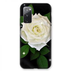 Coque Pour Samsung Galaxy S20 FE / S20FE Fleur Rose Blanche