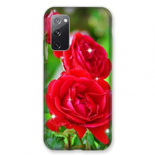 Coque Pour Samsung Galaxy S20 FE / S20FE Fleur Rose Rouge