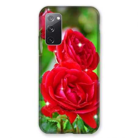 Coque Pour Samsung Galaxy S20 FE / S20FE Fleur Rose Rouge