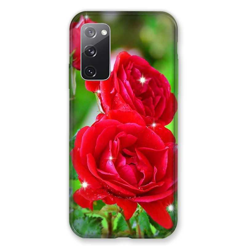 Coque Pour Samsung Galaxy S20 FE / S20FE Fleur Rose Rouge