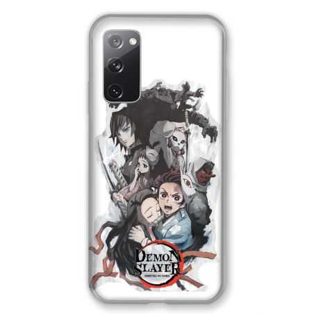 Coque Pour Samsung Galaxy S20 FE / S20FE Manga Demon Slayer Blanc