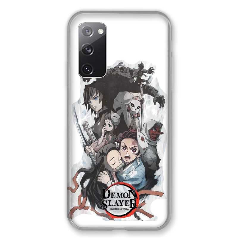 Coque Pour Samsung Galaxy S20 FE / S20FE Manga Demon Slayer Blanc