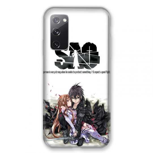 Coque Pour Samsung Galaxy S20 FE / S20FE Manga SAO sword Art Online Blanc