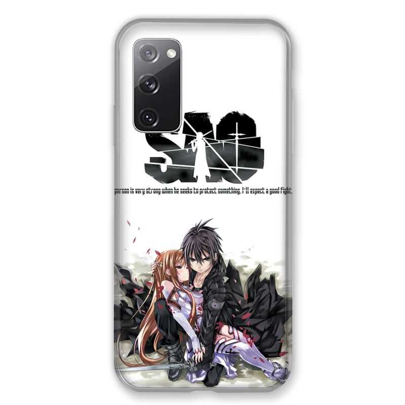 Coque Pour Samsung Galaxy S20 FE / S20FE Manga SAO sword Art Online Blanc