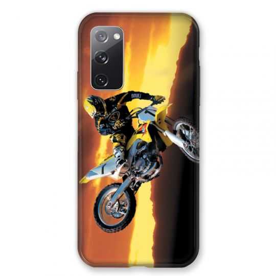 Coque Pour Samsung Galaxy S20 FE / S20FE Moto Cross Noir