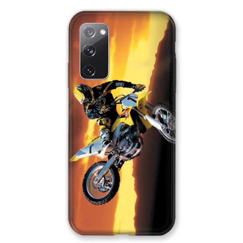 Coque Pour Samsung Galaxy S20 FE / S20FE Moto Cross Noir