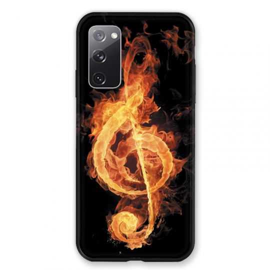 Coque Pour Samsung Galaxy S20 FE / S20FE Musique Clé Sol Feu N