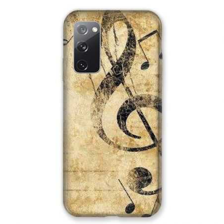 Coque Pour Samsung Galaxy S20 FE / S20FE Musique Clé Sol Vintage